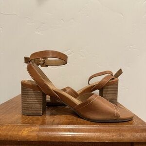 Elegant Brown Block Heel Sandals
